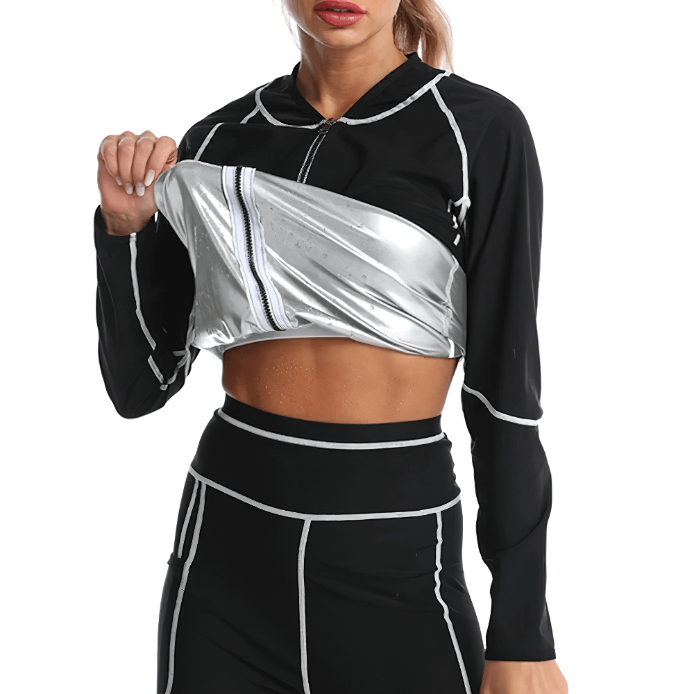 Thermo Sweat Top SF2251 for fitness, boosting calorie burn and sweat during workouts, ideal shapewear for weight loss and exercise.
